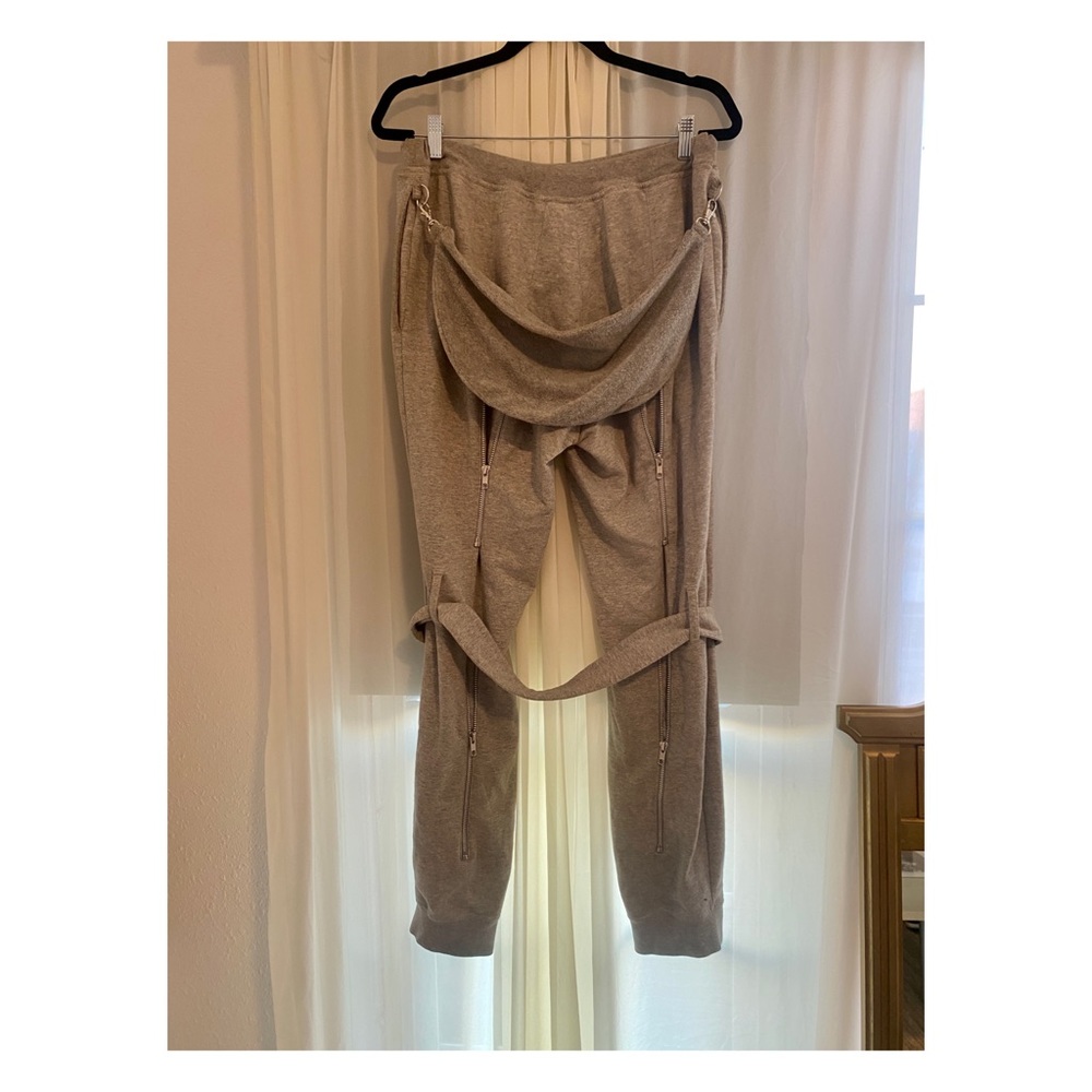 Jeremy Scott x Adidas Heather Grey Strappy Sweats